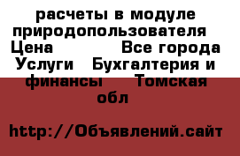 расчеты в модуле природопользователя › Цена ­ 3 000 - Все города Услуги » Бухгалтерия и финансы   . Томская обл.